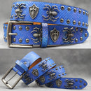 Rivet PU  Leather men's belt Fashion alloy belts Buckle luxury brand jeans belts for men business belt female belt