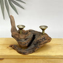 Wholesale double crystal ball wooden stand unique natural driftwood crystal ball egg display stand home decoration