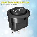 5PCS Round KCD1 Rocker Switch 12V 3 Pin 3 Position ON Off ON 10A/125V DC SPDT Circle Toggle Switch with Wires for Auto Car Boat