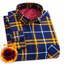 Men's Long-Sleeved Shirt Thickened Warm 7XL8XL Plus Size Autumn/Winter Casual No-Ironing Comfortable Double-Sided Fleece Top