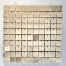 16pcs Champagne Shimmer Wall Backdrop 3D Sequin Panel Backdrop Art Wall Backgroud Cloth Wedding Birthday Party Backdrop Decor