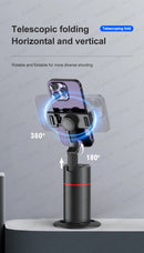 AXNEN AI Auto Following Gimbal Stabilizer 360 Rotation Phone Stand P02 Desktop Tracking Gimbal with Remote for Live Photography