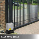 SucceBuy Automatic Sliding Gate Opener 1300LBS Electric Garage Door Opener 2 Keys With Racks Operator for  Hotel Factory School
