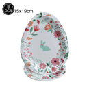 Easter Theme Disposable Tableware Cute Cartoon Rabbit Pattern Paper Plates Cups Napkins Kids Easter Party Decoration Supplies