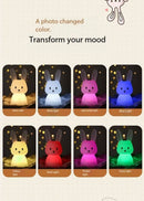 LED Night Light Silicone Rabbit Touch Sensor Lamp Cute Animal Light Bedroom Decor Gift for Kid Baby Child Table Lamp Home Decor