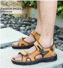 New Fashion Summer Leisure Men Shoes Beach Sandals High Quality Genuine Leather Sandals Soft Large Size Men's Sandals Size 38-48