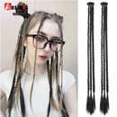 Braid Clip in Hair Extensions 2Pcs Braids Long Synthetic Ponytail Hairpieces For Women Girls Daily Christmas Cosplay
