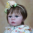 60CM 3D Skin Visible Veins Reborn Baby Girl Finished Tayra Doll Cloth Body Toy Soft Silicone Princess Toddler Alive Bebe