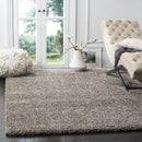Safavieh Milan Shag 系列地毯 - 6' X 9'，灰色，纯色设计，不掉毛，易于打理，2 英寸厚，适合高人流量区域