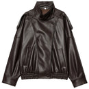 The Rebel Crop | Women's Cropped Leather Bomber Jacket