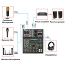 4/6 Channel Mixing Console 48V 99 DSP Effect Bluetooth Lomeho Audio DJ Mixer USB PC Play Record Podcast Sound Table AM-AX4