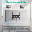 适用于32-70英寸LED、LCD、OLED平面曲面电视的电视壁挂支架，带双旋转臂，可伸缩、倾斜和旋转