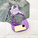 Fashion Half Moon Shoulder Bag For Women 2025 Summer Waterproof PVC Transparent Crossbody Bag 8 Colors Jelly Mobile Phone Purse