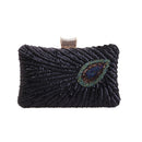 Women's Evening Clutch Bag Party Purse Luxury Wedding Clutches For Bridal Exquisite Crystal Ladies Handbag Apricot Silver Wallet