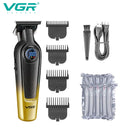 VGR V-996 男士专业理发器，带 DLC 刀片，7000 RPM，LED 显示屏，理发店无绳专业修剪器