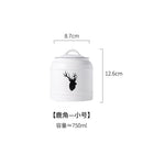 Ceramic Lid Sealed Cans Candy Cans Household Snack Storage Bottle Coffee Beans Tea Cans Kitchen Multigrain Storage Container