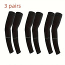 3 Pairs Breathable Sun Protection Sleeves - UV Arm Sleeves for Women and Men, Volleyball Arm Sleeves, Outdoor Cooling Sleeves