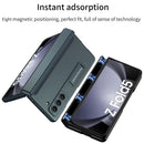 GKK Magnetic Hinge Tempered Glass Case Cover For Samsung Galaxy Z Fold 5 4 3 5G Case 360 full Protection Stand Case For Fold2