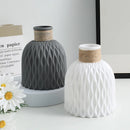 Modern Flower Vase White Plastic Vase Flower Pot Basket Nordic Home Living Room Decoration Ornament Wedding Flower Arrangement