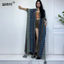 WINYI woman Winter Knitted cardigan coat Loose Christmas Fashion hipster party dress Thick Warm free size Female cloke overcoat