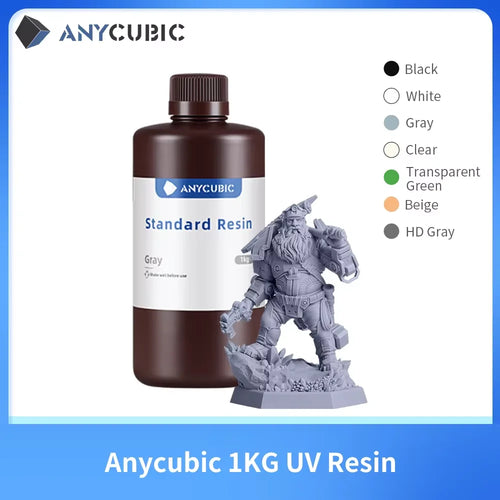 ANYCUBIC 标准树脂 3D 打印机高精度 405nm UV 固化树脂 LCD 3D 打印光敏树脂材料 适用于 Photon Mono