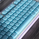 Jelly Keycap Set Translucent White Blue Pc+Abs Keycap For Mechanical Keyboard Characters Translucent Ice Cube Crystal Oem Keycap