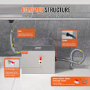 SucceBuy 8/40LBS Commercial Grease Trap Grease Interceptor Side Inlet Interceptor Under Sink Stainless Steel Grease Trap 2.8 GPM