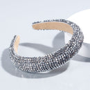 Full Crystal Luxury Hair Accessories Hairbands Sparkly Padded Rhinestones Headbands Headdress Black White Pink Women Headband