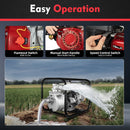 Gas-Powered 2-Inch 6.5HP 4-Stroke Gas Water Semi Trash Pump Gas-Power Water Irrigation Transfer Pump