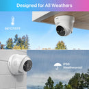 ZOSI 4K PoE IP摄像机 H.265+ 8MP 5MP HDR 附加摄像机 AI人形检测 100英尺夜视 IP66户外视频监控摄像机