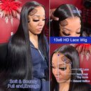 40 Inch Bone Straight Human Hair Wig 13x4 13x6 HD Transparent Lace Wigs Brazilian Full Lace Frontal Wig For Women 300% Density