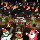 2025 New year Merry Christmas wall Window Stickers Elk Santa Claus Window Clings Decal Christmas Decoration For Home Navidad