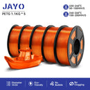 JAYO petg 3d printer filaments PETG 5Rolls 1.75mm Mixed Color Bubble Free FDM 3D Printer Material for 3d pen refill 1.1kg/1rolls