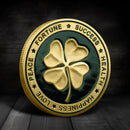 Lucky Clover Elephant Decoration Commemorative Coin Metal Crafts Relief Decoration Gold Coin 777 Collection Lucky Silver Coin