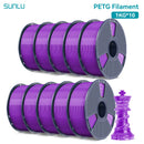 SUNLU 10公斤 PETG/ABS 耗材 10卷 3D打印线材 1公斤/卷 1.75毫米 100% 线材整齐排列 适用于欧美地区3D打印