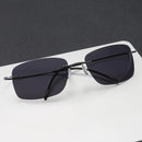 HDCRAFTER Super Light Titanium Rimless Polarized Sunglasses Big size 160mm Sun Glasses UV400 Gafas Men Myopia Optical Eyewear