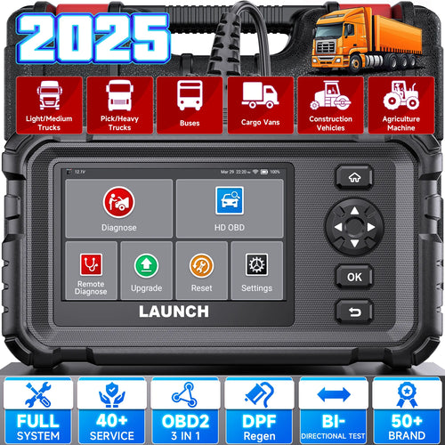 The Iron Diagnostician | Commercial-Grade 24V Diesel Truck Scanner — Bi-Directional, 7-System DPF Reset