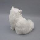Realistic White Persian Cats Stuffed Toys Simulation Cat Dolls Table Decor Gift for Kids Boys Girls Easter Xmas Gift
