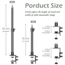 SH C-clamp Light Tripod Desktop Light Stand With 1/4" Ball Head Adjustable Tabletop Bracket Stand For Camera, Ring Light