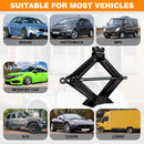 2 Ton Car Scissor Jack with Crank Handle, Lifting Range 11-39cm, Carbon Steel, Tire Repair Kit for Toyota Camry Corolla Prius
