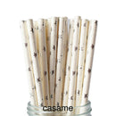 25pcs Foil Gold Silver Disposable Drinking Paper Straws Rainbow for Birthday Wedding Christmas Party Event Supplies