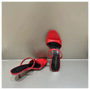 The 'Soleil' Square-Toe Silk Sandals