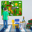 3.5Ft Farm Animals Felt-Board Story Set Children's Teaching Felt Board Early Learning Interactive Play Set Zoo Flannel Education