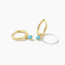 ROXI 925 Sterling Silver Turquoise Pendant Drop Earrings For Women Light Luxury Mother's Valentine's Day Gift Charm Fine Earring