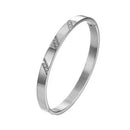 VQYSKO Beveled Three Zircon Bracelet Stainless Steel Clasp Bracelet Women's Jewelry Valentine's Day Gift Give For Her