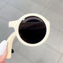New Children's Folding Small Frame Circle Sunglasses Girls Brand Designer Circle Sun Glasses Cute Baby Sunshade Eyewear UV400