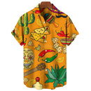 Vintage Men's Shirt Mexican style 3D Print Men's Clothing Summer  Casual Hawaii Beach Hawaiian Harajuku Fashion Holiday Shirt