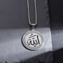 Classic Lucky Arabian God Allah Pendant Stainless Steel Necklace Ladies Islamic Muslim Charm Amulet Jewelry Gift Wholesale