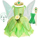 Disney Children Tinker Bell Princess Costume Girl Party Fancy Flower Vestido Christmas Birthday Carnival Dress Up Disguise Frock
