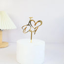 New Dad's Happy Birthday Cake Topper Golden Beer Super Dad High-grade Acrylic Father's Day Party Cake Toppers Dessert Decoration